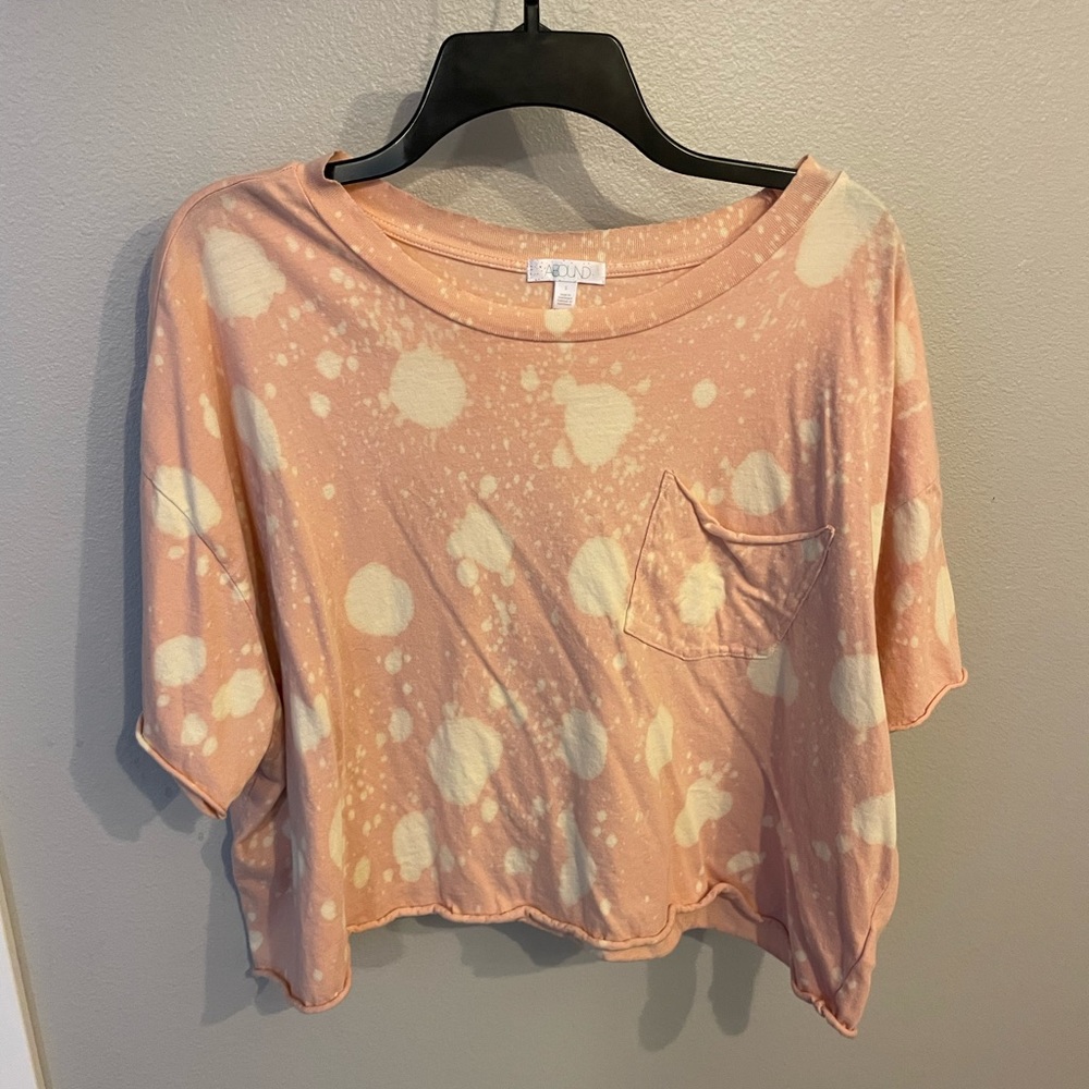 Womens Oversized Bleached Crop Tee
